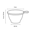 Tazas de Plástico Café con Leche PS 170ml Blancas