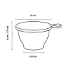 Tazas de Plástico Café con Leche PS 170ml Blancas