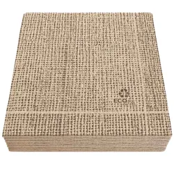 Servilletas Papel Eco Punta-Punta 40x40cm Natur Arpillera