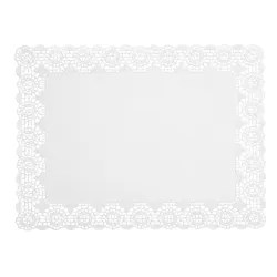 Blondas de Papel Rectangulares 26x32cm Blanco