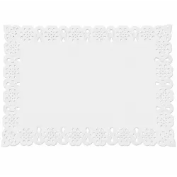 Blondas de Papel Rectangulares 29x41cm Blanco
