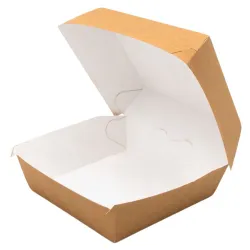 Cajas para Hamburguesas de Cartón Kraft 16x16x10cm