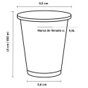 Vasos de Plástico PET 650ml Ø 9,5cm Transparentes