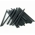 Pajitas de Plástico PP Reutilizables Negras Rectas Ø8mm x 15cm