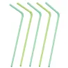 Pajitas Flexibles Biodegradables PLA Verdes Ø5mm x 24cm