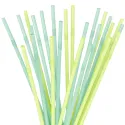 Pajitas Flexibles Biodegradables PLA Verdes Ø5mm x 24cm
