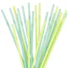 Pajitas Flexibles Biodegradables PLA Verdes Ø5mm x 24cm