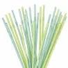 Pajitas Biodegradables de 24cm Flexibles Verdes y Ecológicas