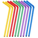 Pajitas Flexibles de Plástico PP Reutilizables Multicolores Ø8mm x 24cm