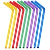 Pajitas Flexibles de Plástico PP Reutilizables Multicolores Ø8mm x 24cm