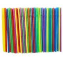 Pajitas Flexibles de Plástico PP Reutilizables Multicolores Ø8mm x 24cm