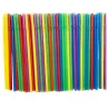Pajitas Flexibles de Plástico PP Reutilizables Multicolores Ø8mm x 24cm