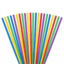 Pajitas de Plástico PP Reutilizables Colores Rectas Ø7mm x 22cm