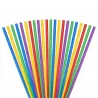 Pajitas de Plástico PP Reutilizables Colores Rectas Ø7mm x 22cm