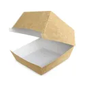 Cajas para Hamburguesas de Cartón Kraft 13x13x7,5cm