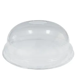 Tapa de Plástico PET de Cúpula con Agujero (9,6cm díámetro)