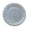 Platos de Cartón Diseño Espiral Azul 18cm