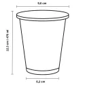 Vasos de Plástico PET 470ml Ø 9,6cm Transparentes
