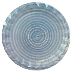 Platos de Cartón Diseño Espiral Azul 23cm