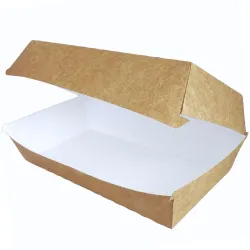 Cajas Portamenús de Cartón Kraft  23x12,5x7,5cm