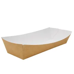 Barquetas Hot Dog de Cartón Kraft 20x9cm