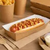 Barquetas Hot Dog de Cartón Kraft 20x9cm