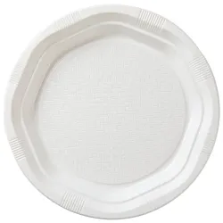 Platos de Plástico PS Plus Blancos 25cm