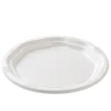 Platos de Plástico PS Plus Blancos 25cm