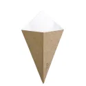 Conos de Cartón Kraft para Fritos 15cm/200ml