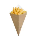 Conos de Cartón Kraft para Fritos 15cm/200ml
