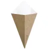 Conos de Cartón Kraft para Fritos 19cm/400ml