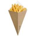 Conos de Cartón Kraft para Fritos 19cm/400ml