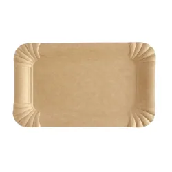 Bandejas de Cartón Kraft Rectangular 12x19cm