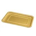 Bandejas de Cartón Rectangular Doradas 18x24cm