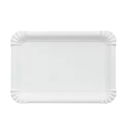 Bandejas de Cartón Rectangular 18x24cm Blancas