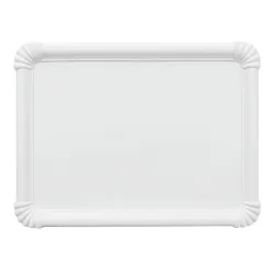 Bandejas de Cartón Rectangular 22x28cm Blancas