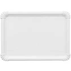 Bandejas de Cartón Rectangular 25x34cm Blancas