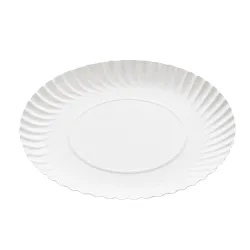 Bandejas de Cartón Redondas 25cm Blancas