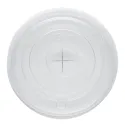 Tapas Planas con Cruz para vaso PET de Ø9,5cm