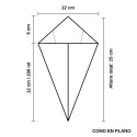 Conos de Cartón para Fritos y Snacks 15cm/200ml