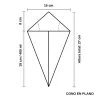 Conos de Cartón Kraft para Fritos 19cm/400ml