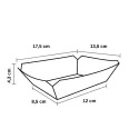 Barquetas de Cartón Kraft/Blanco 17,5x13,5cm/600ml