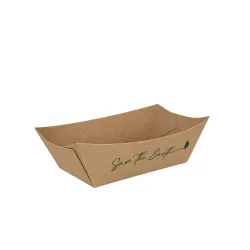 Barquetas de Cartón Kraft 14x9cm/300ml
