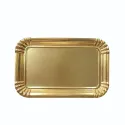 Bandejas de Cartón Rectangular Doradas 12x19cm