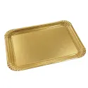 Bandejas de Cartón Rectangular Doradas 22x28cm