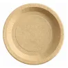 Platos de Cartón Kraft Biodegradables 22cm