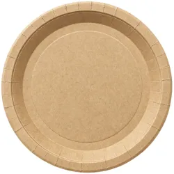 Platos de Cartón Kraft Biodegradables 26cm