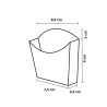 Petacas de Cartón para Fritos Kraft/Blanco Pequeña 9x7,5cm