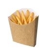 Petacas de Cartón para Fritos Kraft/Blanco Pequeña 9x7,5cm