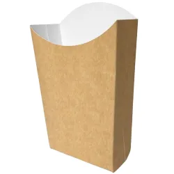 Petacas de Cartón para Fritos Kraft/Blanco Grande 13,5x7,7cm